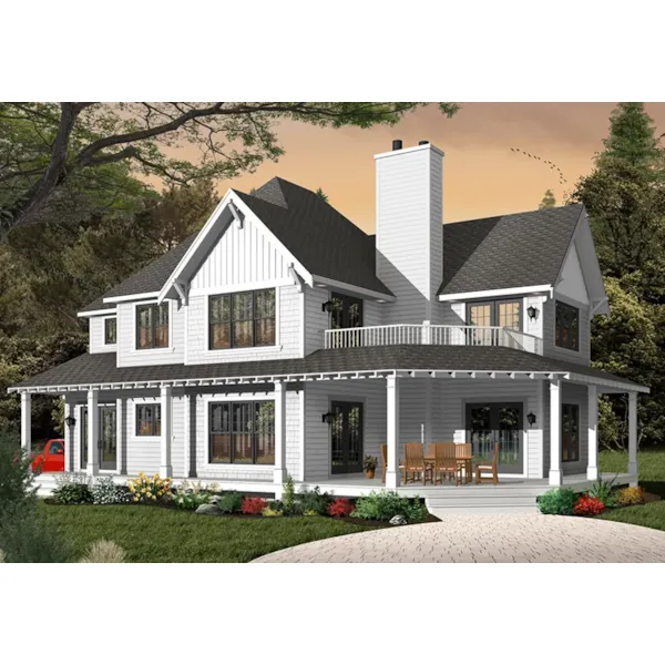 Farmhouse Plan Front of Home - Sunnystone Modern Farmhouse 032D-1114 - Shop House Plans and More