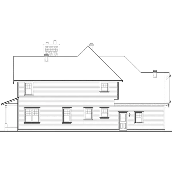 Farmhouse Plan Rear Elevation - Sunnystone Modern Farmhouse 032D-1114 - Shop House Plans and More