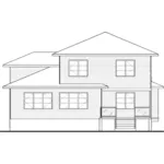 Rustic House Plan Rear Elevation - 032D-1115 - Shop House Plans and More