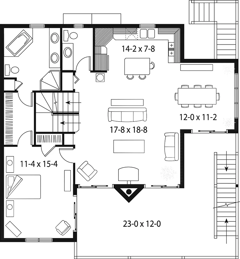 Mountain House Plan Second Floor - 032D-1119 - Shop House Plans and More