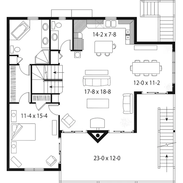 Cabin & Cottage House Plan Second Floor - Casey Point Vacation Home 032D-1119 - Shop House Plans and More