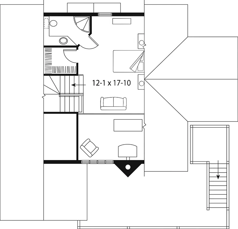 Cabin & Cottage House Plan Third Floor - 032D-1119 - Shop House Plans and More