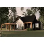 Ranch House Plan Front of Home - Chowder Cove Craftsman Cabin 032D-1120 - Shop House Plans and More