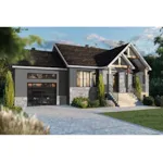 Rustic House Plan Front of Home - Cooper Mill Craftsman Home 032D-1121 - Shop House Plans and More