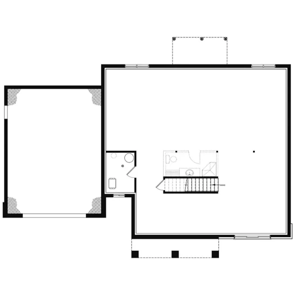 Mountain House Plan Lower Level Floor - Dickory Modern Farmhouse 032D-1122 - Shop House Plans and More