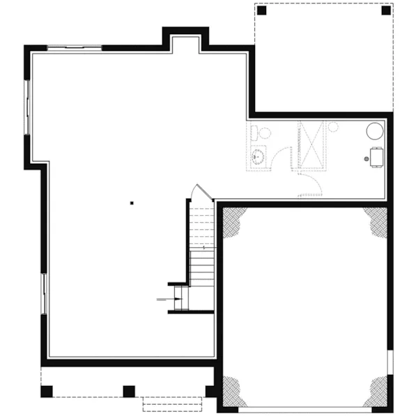 Modern House Plan Lower Level Floor - Alicia Hill Modern Farmhouse 032D-1123 - Search House Plans and More