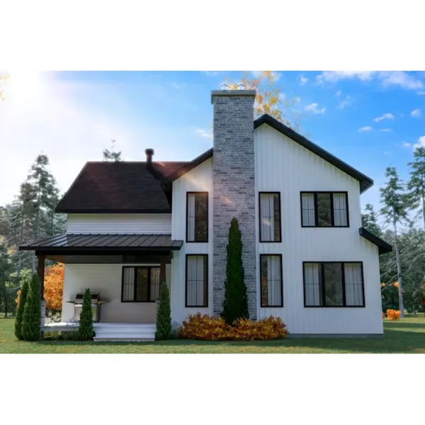 Modern House Plan Rear Photo 02 - Alicia Hill Modern Farmhouse 032D-1123 - Search House Plans and More