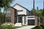 Modern House Plan Front Photo 01 - Hendry Modern Home 032D-1125 - Shop House Plans and More
