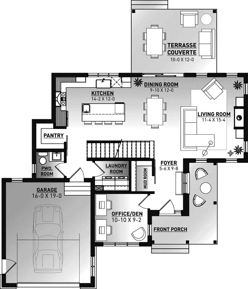 Craftsman House Plan First Floor - 032D-1137 - Shop House Plans and More