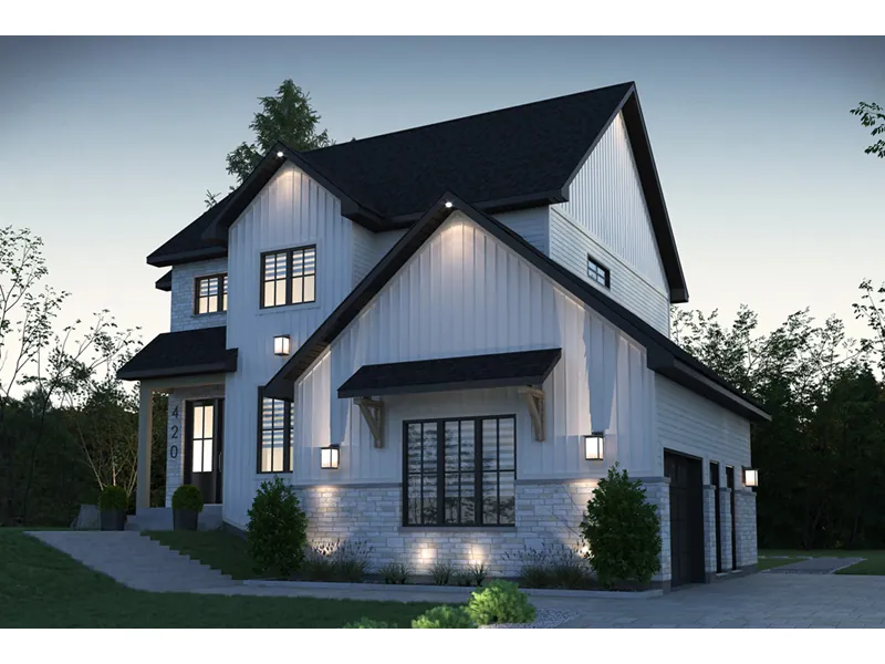 European House Plan Front Photo 03 - Kellan Modern Farmhouse 032D-1151 - Search House Plans and More