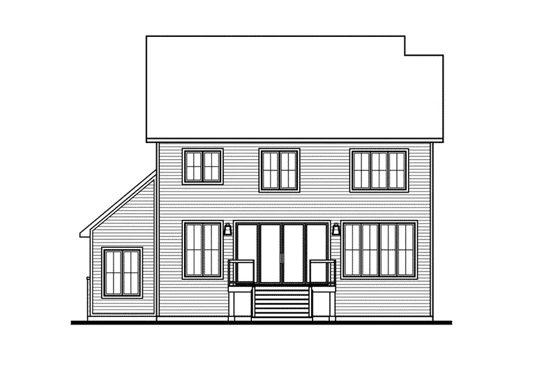 European House Plan Rear Elevation - Kellan Modern Farmhouse 032D-1151 - Search House Plans and More