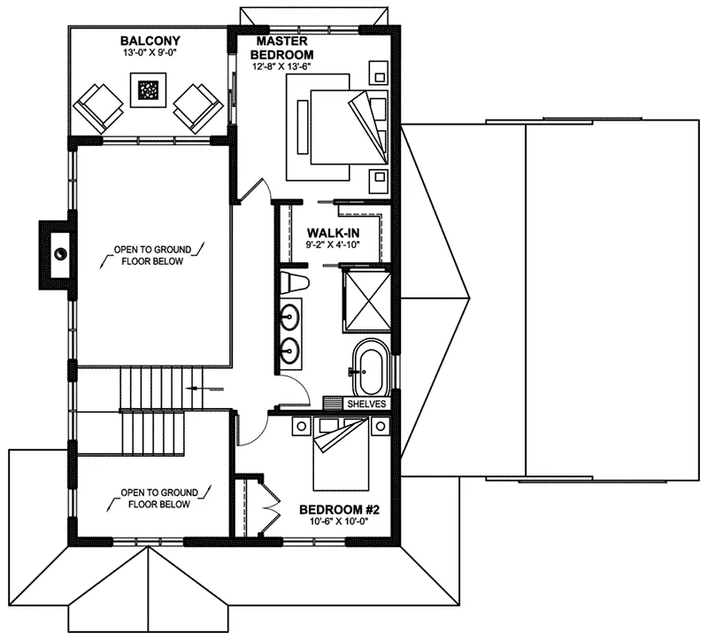 Farmhouse Plan Second Floor - 032D-1159 - Shop House Plans and More