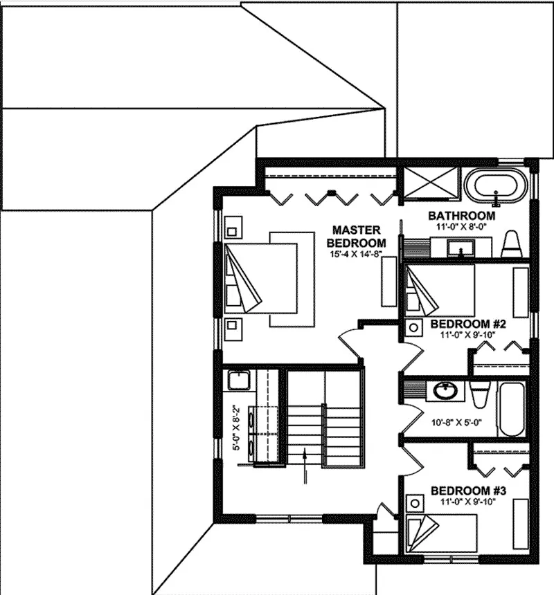 Modern Farmhouse Plan Second Floor - 032D-1167 - Shop House Plans and More