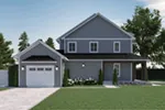 Modern Farmhouse Plan Side View Photo - 032D-1167 - Shop House Plans and More