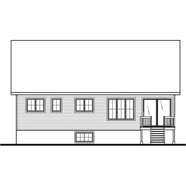 European House Plan Rear Elevation - 032D-1171 - Shop House Plans and More