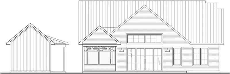 Cabin & Cottage House Plan Rear Elevation - 032D-1192 | House Plans and More