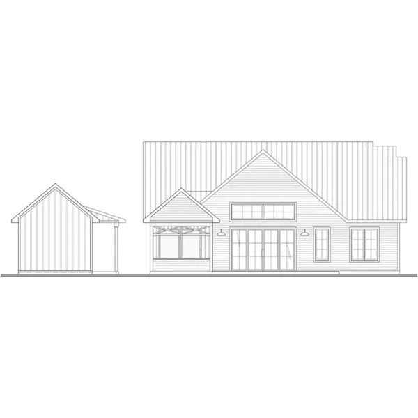 Cabin & Cottage House Plan Rear Elevation - 032D-1192 | House Plans and More