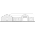 Ranch House Plan Rear Elevation - 032D-1206 | House Plans and More