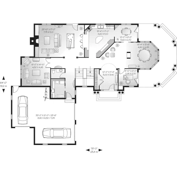 European House Plan First Floor - Knoxberry Luxury Home 032S-0002 - Search House Plans and More