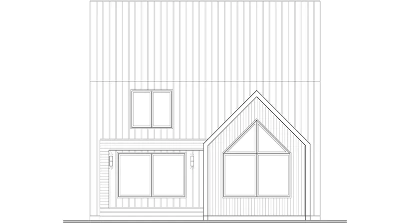 Vacation House Plan Rear Elevation - Freya Modern Farmhouse 032S-0005 - Shop House Plans and More