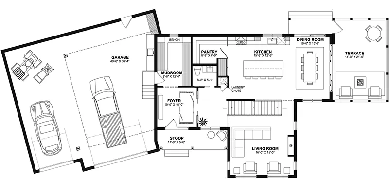 European House Plan First Floor - Riverwalk Modern Farmhouse 032S-0006 - Shop House Plans and More