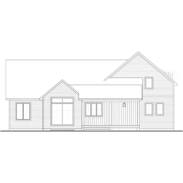 Mountain House Plan Rear Elevation - 032S-0008 | House Plans and More