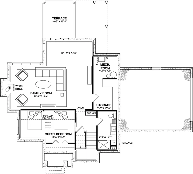 Luxury House Plan Basement Floor - 032S-0009 | House Plans and More