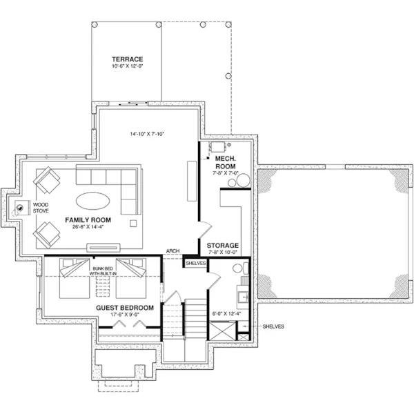 European House Plan Basement Floor - 032S-0009 | House Plans and More