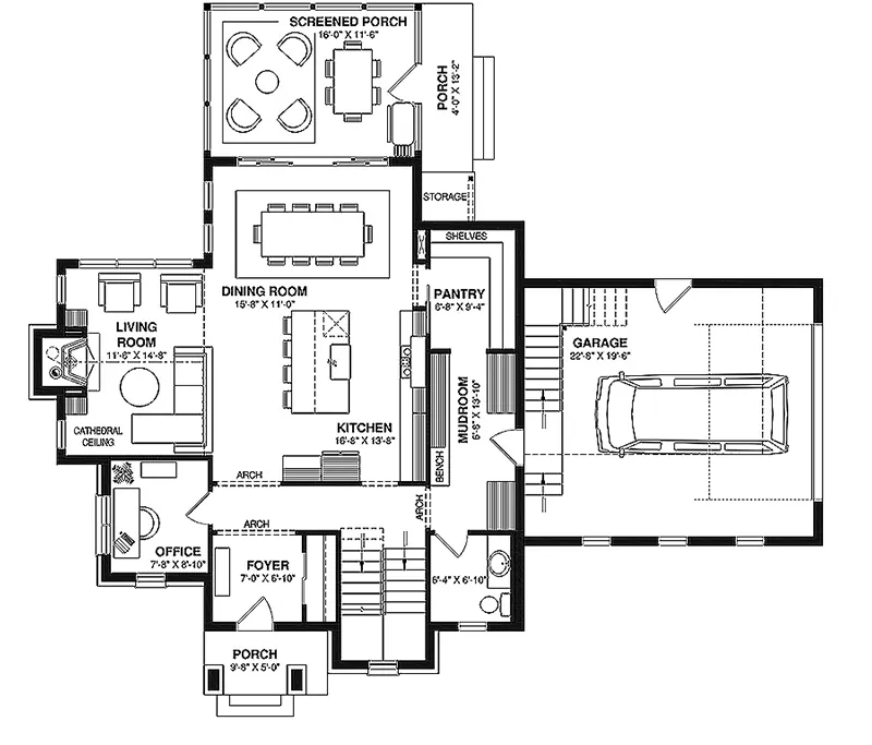 Luxury House Plan First Floor - 032S-0009 | House Plans and More