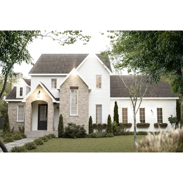 European House Plan Front of Home - 032S-0009 | House Plans and More