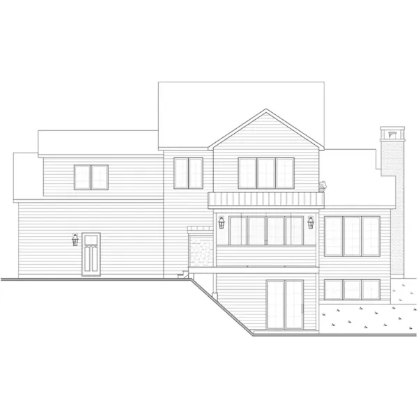 European House Plan Rear Elevation - 032S-0009 | House Plans and More