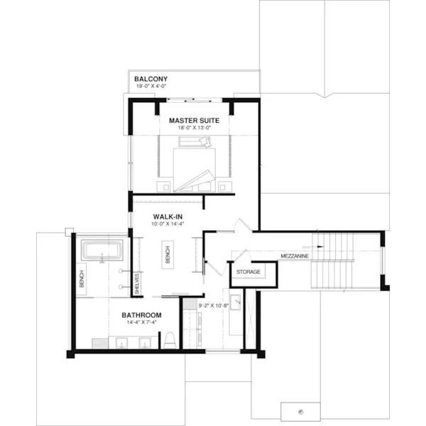 Modern House Plan First Floor - 032S-0011 | House Plans and More