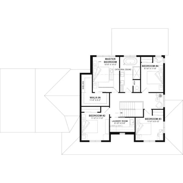 Modern Farmhouse Plan Second Floor - 032S-0012 | House Plans and More