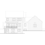 Modern Farmhouse Plan Rear Elevation - 032S-0012 | House Plans and More