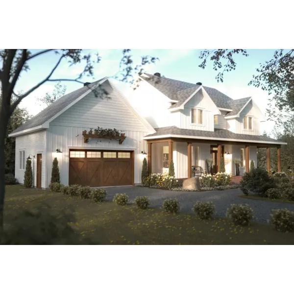 Modern Farmhouse Plan Side View Photo 01 - 032S-0012 | House Plans and More