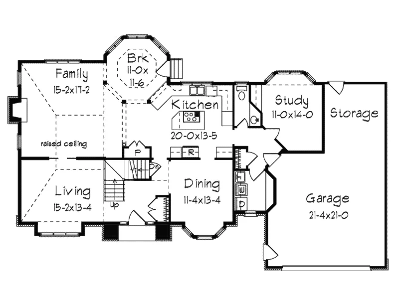 Southern House Plan First Floor - Ashington Traditional Home 033D-0001 - Search House Plans and More