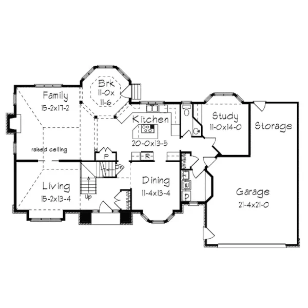 European House Plan First Floor - Ashington Traditional Home 033D-0001 - Search House Plans and More