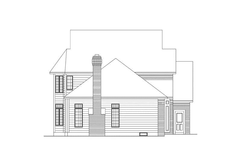 Southern House Plan Left Elevation - Ashington Traditional Home 033D-0001 - Search House Plans and More