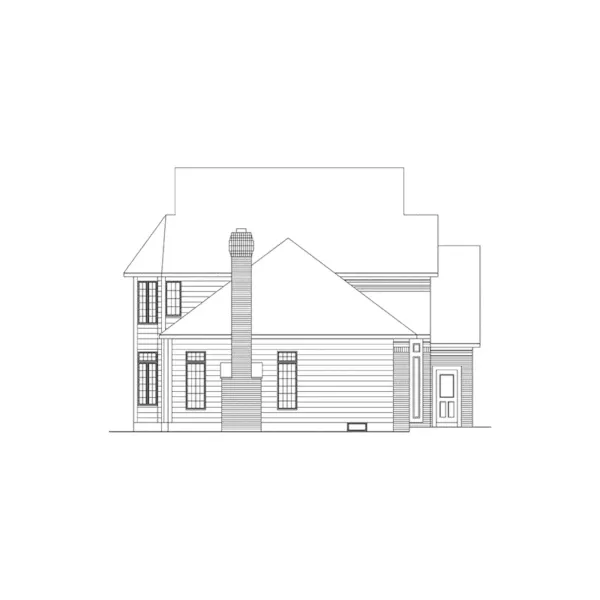 European House Plan Left Elevation - Ashington Traditional Home 033D-0001 - Search House Plans and More