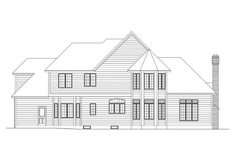 Southern House Plan Rear Elevation - Ashington Traditional Home 033D-0001 - Search House Plans and More