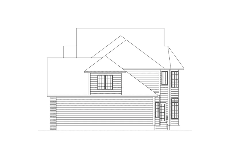 Southern House Plan Right Elevation - Ashington Traditional Home 033D-0001 - Search House Plans and More