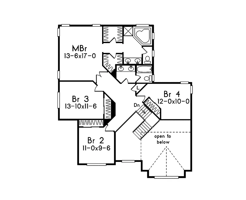 Southern House Plan Second Floor - Ashberry Southern Country Home 033D-0003 - Search House Plans and More