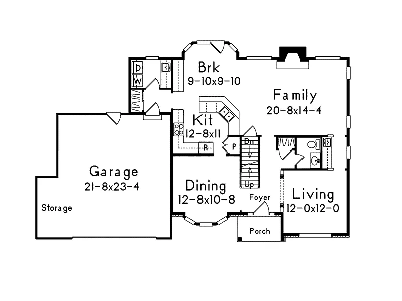 Southern House Plan First Floor - Ferndale Traditional Home 033D-0004 - Search House Plans and More