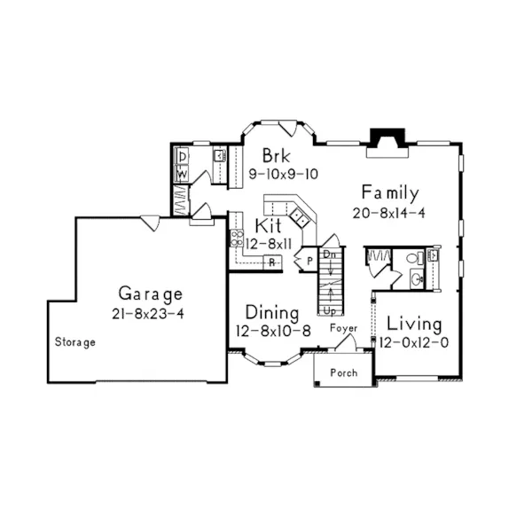 Southern House Plan First Floor - Ferndale Traditional Home 033D-0004 - Search House Plans and More