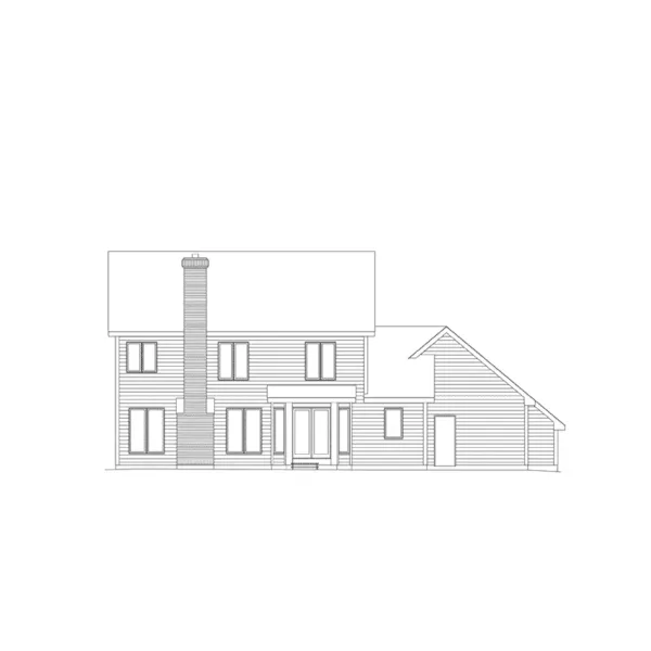 Southern House Plan Rear Elevation - Ferndale Traditional Home 033D-0004 - Search House Plans and More