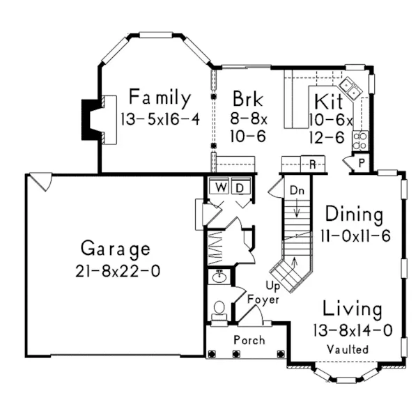 Country House Plan First Floor - Dorchester Traditional Home 033D-0005 - Search House Plans and More