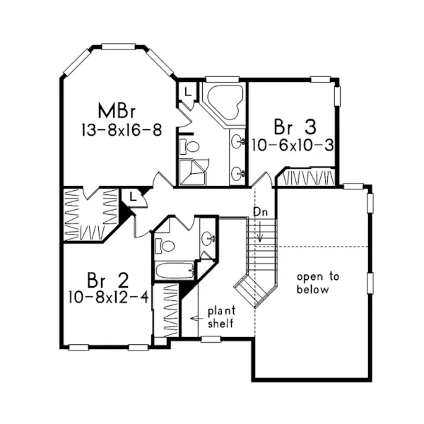 Country House Plan Second Floor - Dorchester Traditional Home 033D-0005 - Search House Plans and More