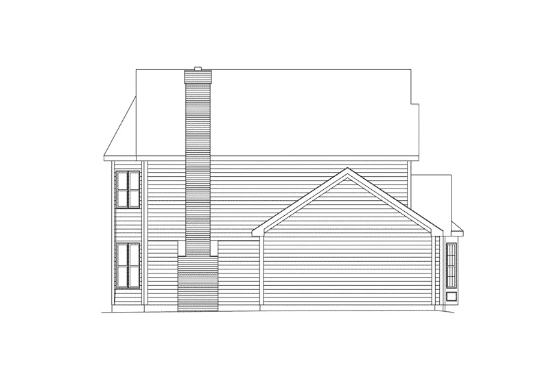 Traditional House Plan Left Elevation - Dorchester Traditional Home 033D-0005 - Search House Plans and More
