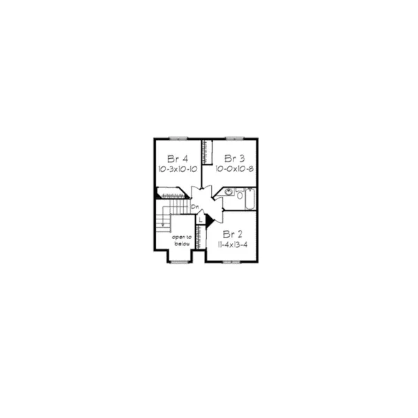 Colonial House Plan Second Floor - Claremont Crest Traditional Home 033D-0007 - Search House Plans and More