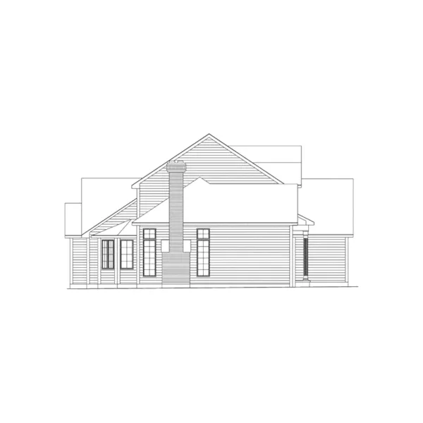 Colonial House Plan Left Elevation - Claremont Crest Traditional Home 033D-0007 - Search House Plans and More